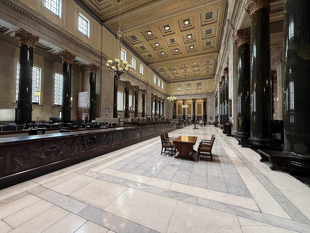 Interior of a financial services office